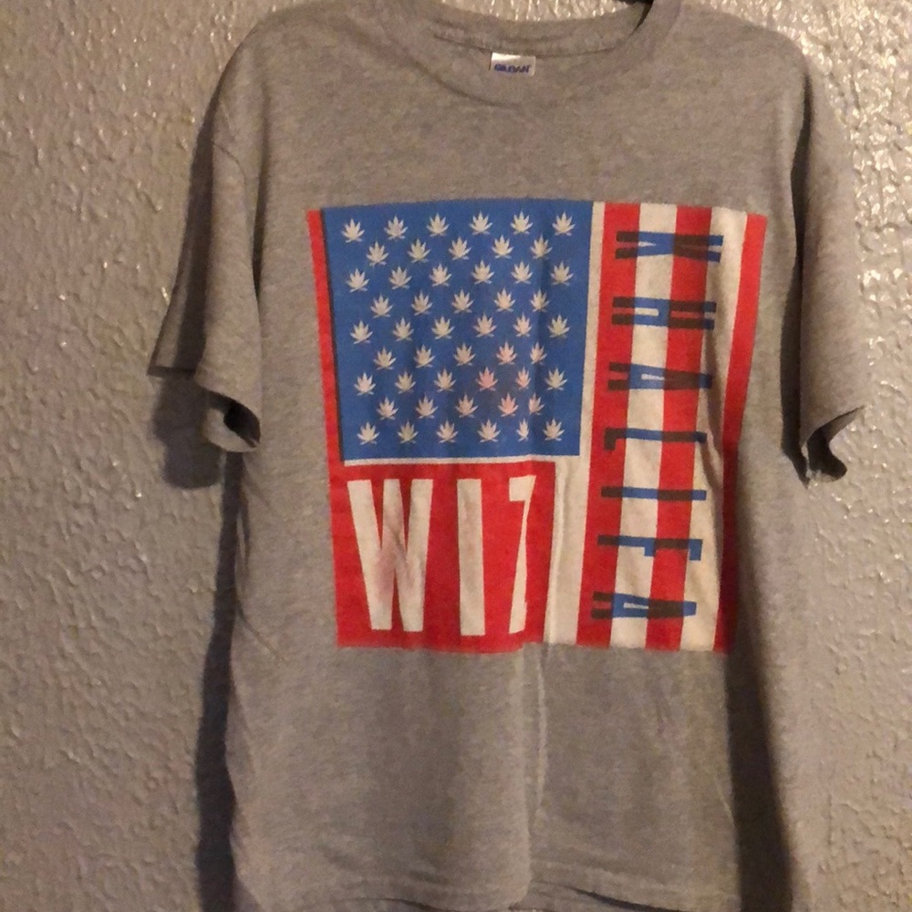Wiz Khalifa Weed American Flag Graphic Tee
